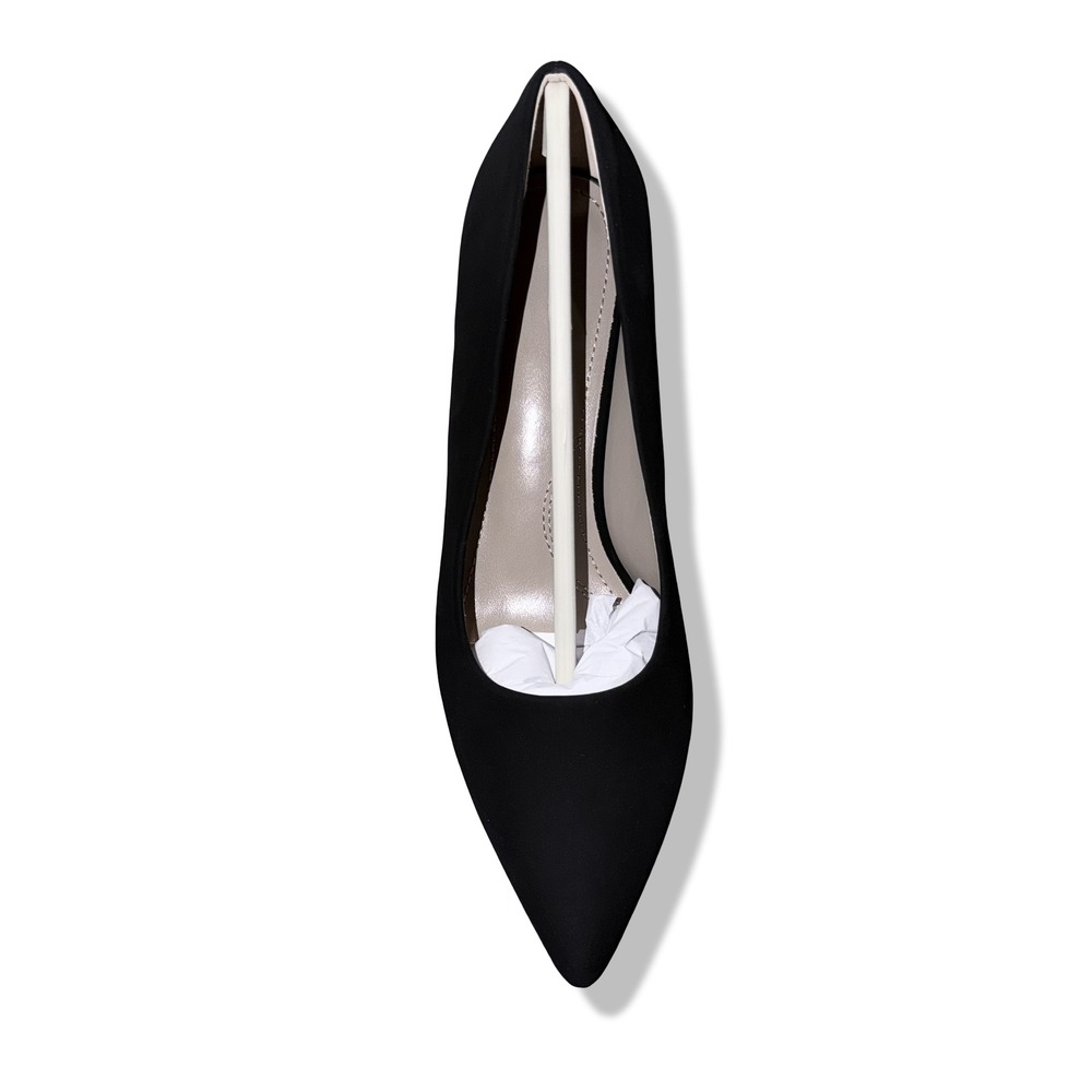 NIB Dream Pairs Women Black Nubuck Pointed Toe Stiletto Heel Pumps Shoes Sz 9 - Picture 13 of 14